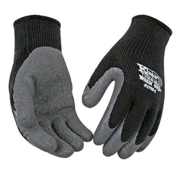 Kinco Warm Grip XL Latex Coated Thermal Black Dipped Gloves 1790-XL